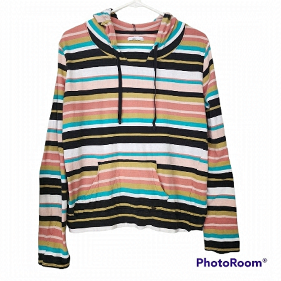 O'neill Striped hooded Long sleeve t-shirt size small - Picture 1 of 5